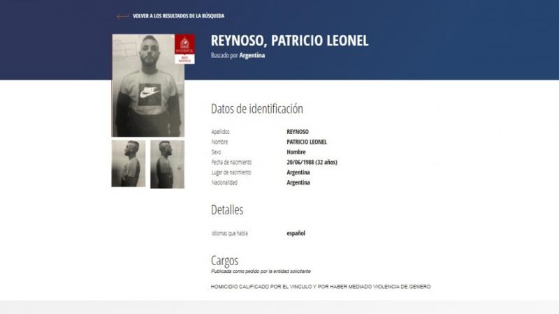 El prófugo por el femicidio del balcón, entre los argentinos más buscados. 