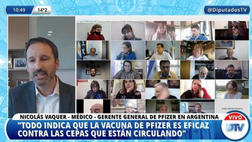 Pfizer desmiente ante Diputados que haya habido pedido de pagos indebidos o 