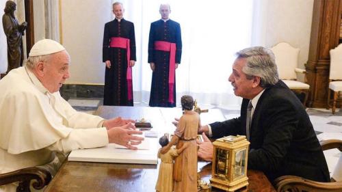 Alberto con el papa Francisco
