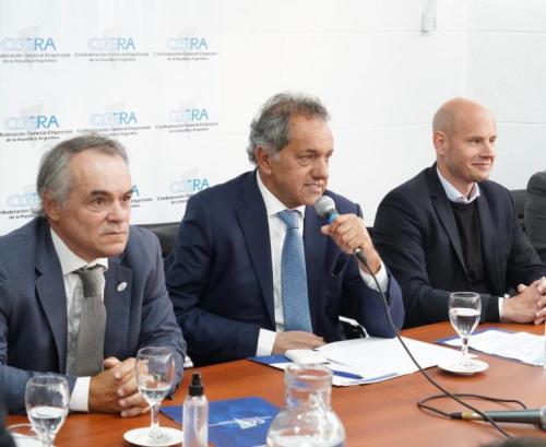 Scioli se reunió con la CGERA y prometió trabajar en conjunto por la producción nacional